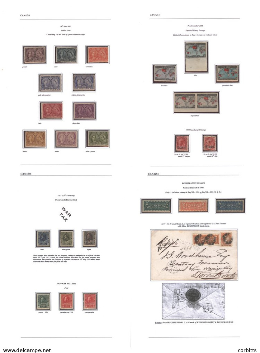 1852-1962 Mainly M (some U) Collection In A Ring Binder Incl. 1852 Stampless, Much Redirected Wrapper, Charged 3d, 1869  - Sonstige & Ohne Zuordnung