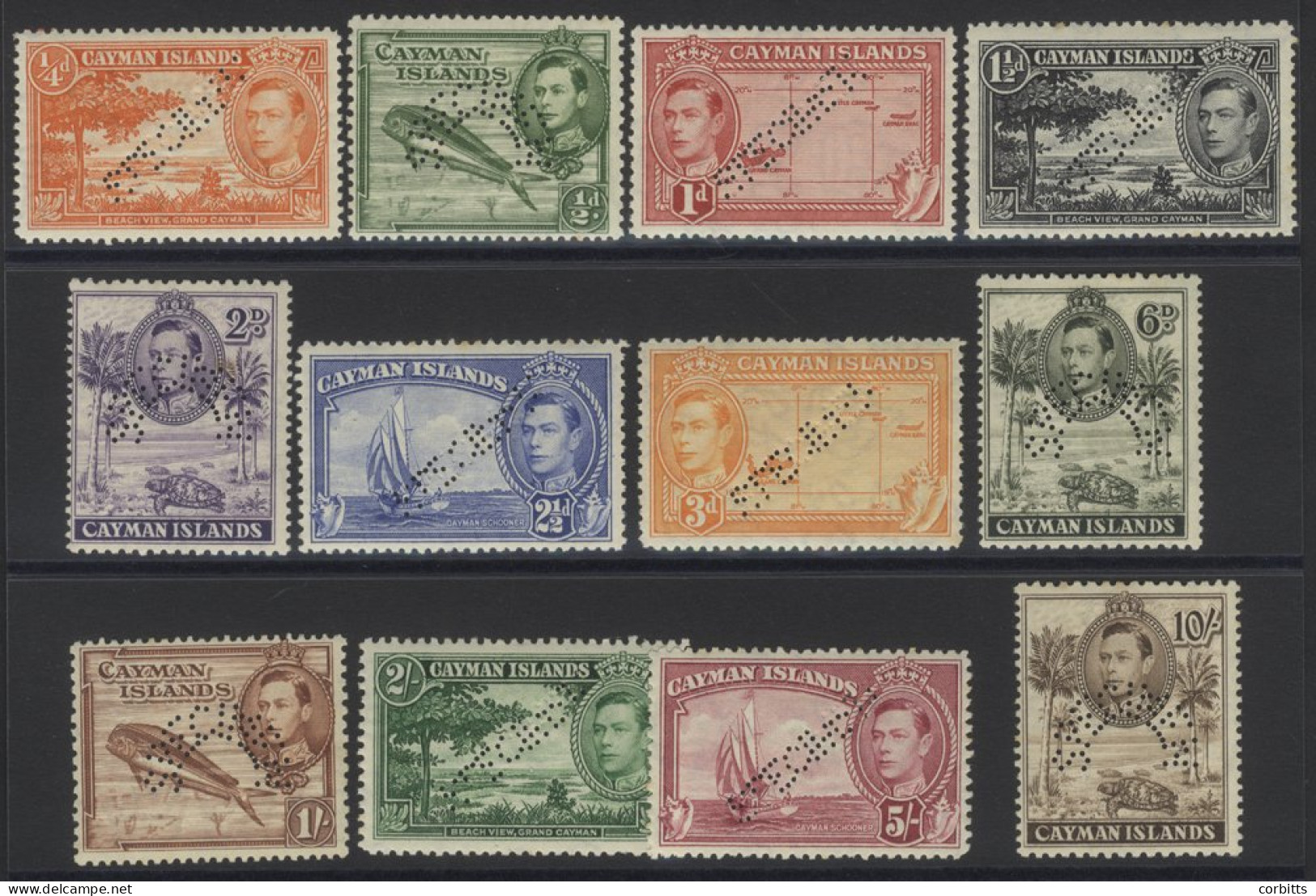 1938-48 Defin Set Excl. 1937 Issue Of 2½d & 3d (SG.120s & 121), Perf SPECIMEN, M (gum Tones), SG.115s/126. (12) Cat. £42 - Autres & Non Classés