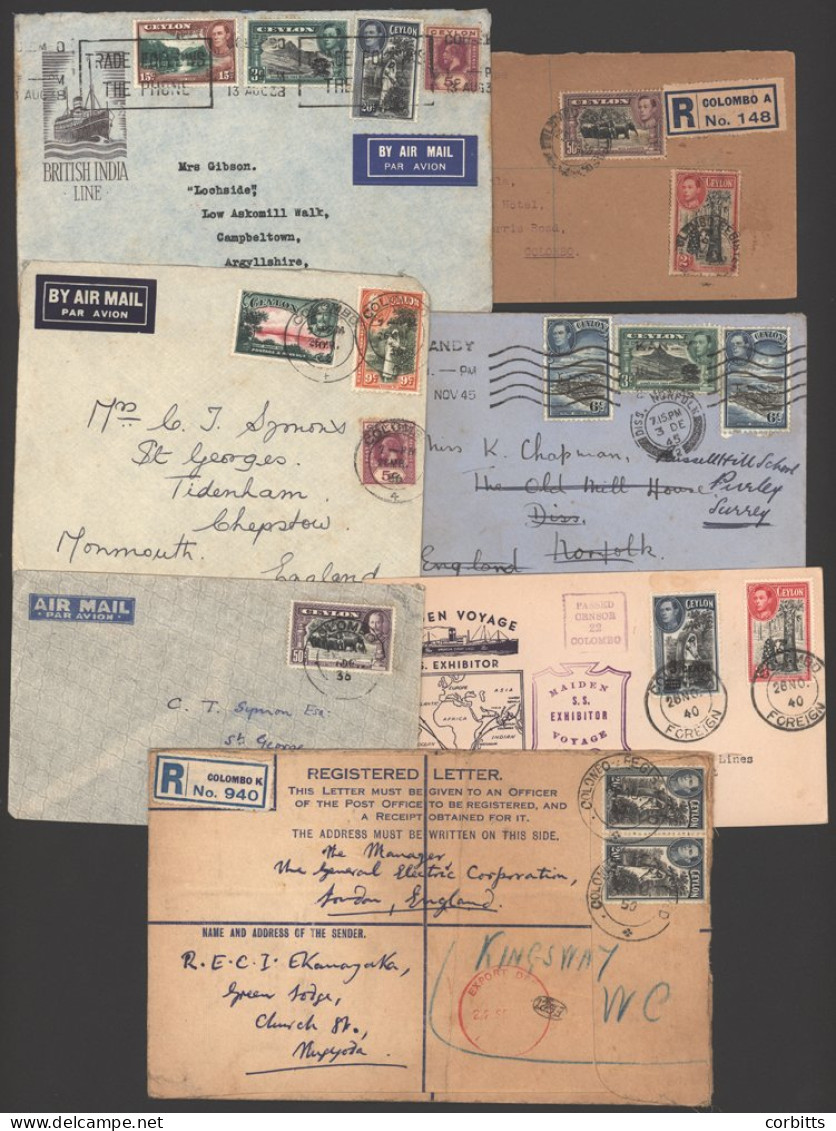 1882-1950 Selection Of Covers/cards (37) Incl. 1882 6c Card To India, 1889 10c Card To England With '90' Numeral Cancel, - Autres & Non Classés