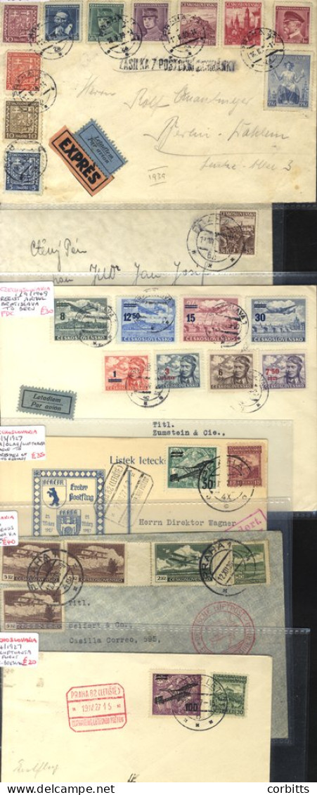 1920's-40's Cover Miscellany Incl. Registered (4), Express (8) And Pneumatic Items; Also Airmail (17) With Better Early  - Autres & Non Classés