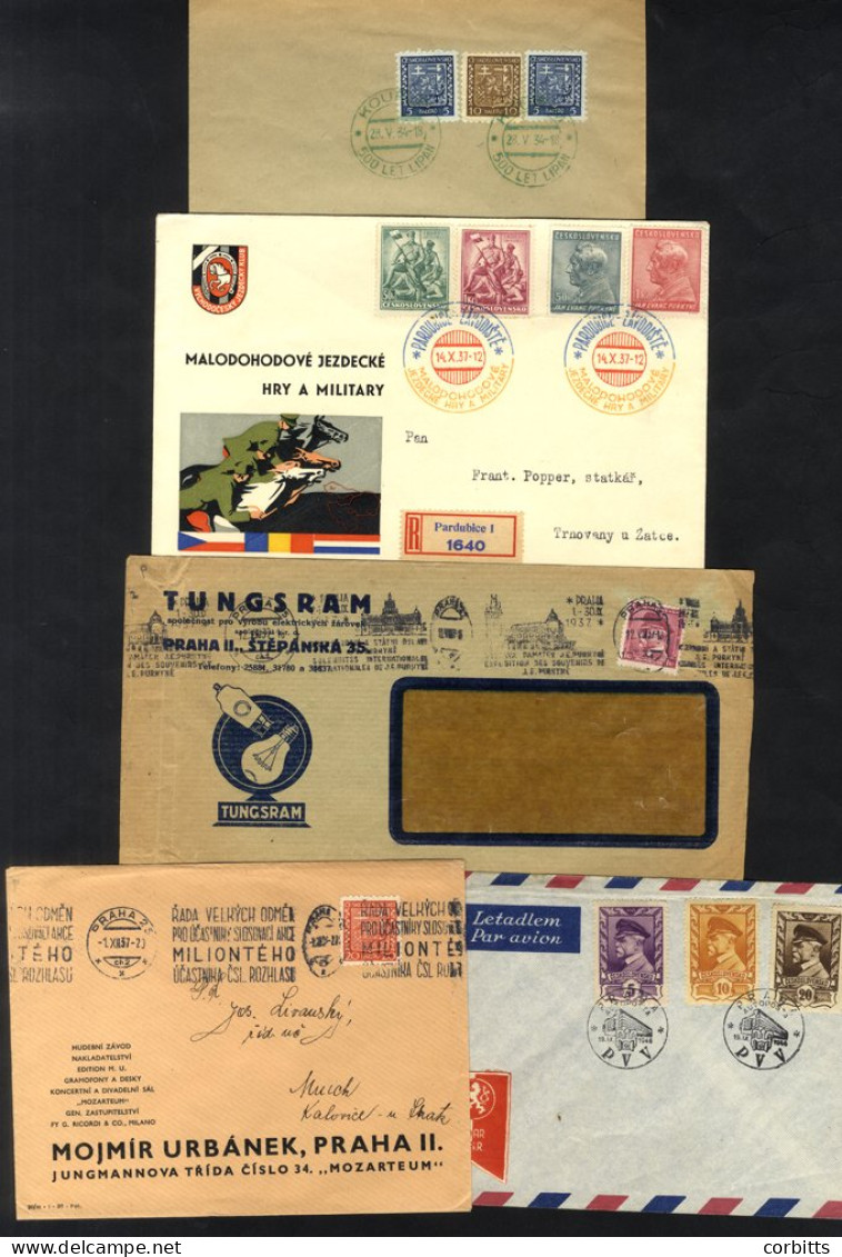 Special Cancellations 1930's-40's Covers With Comm Cancellations Incl. Continuous Machine Slogans, Coloured C.d.s And Mu - Sonstige & Ohne Zuordnung