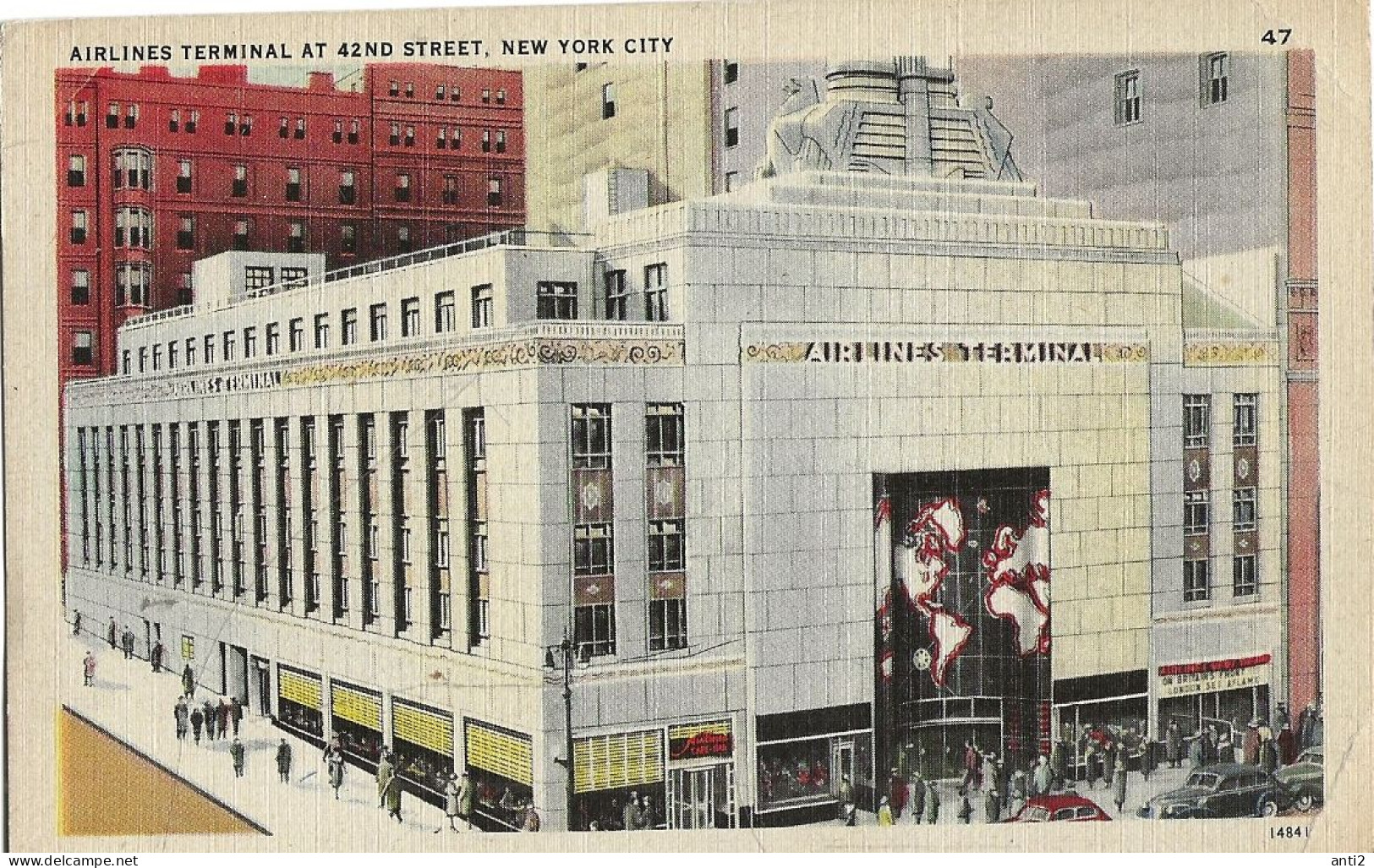 USA  Postal Card  Airlines Terminal,42nd Street, New York City Unused Card - Grand Central Terminal