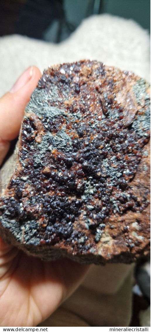 Minerali Liguri Granato Titanite Hessonite Passo Del Faiallo Italia 186 Gr 8cm - Minéraux
