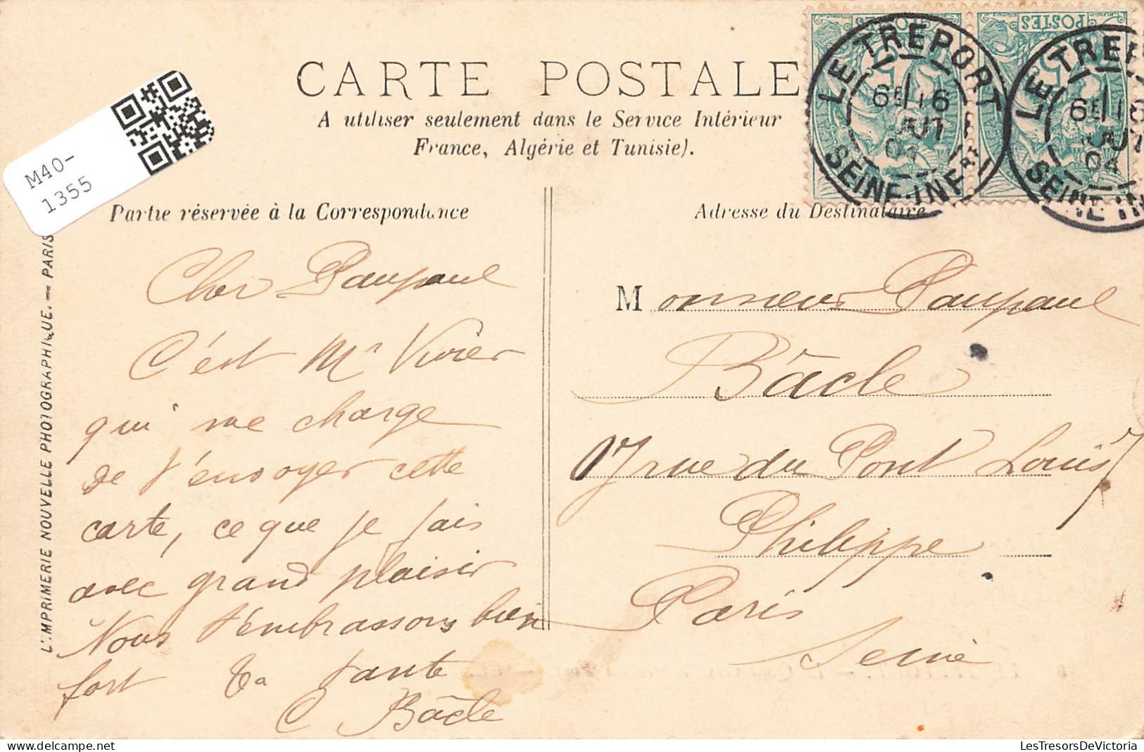 FRANCE - Le Tréport - Vue Générale - Le Quai Vers L'entrée Du Port - L L - Carte Postale Ancienne - Le Treport