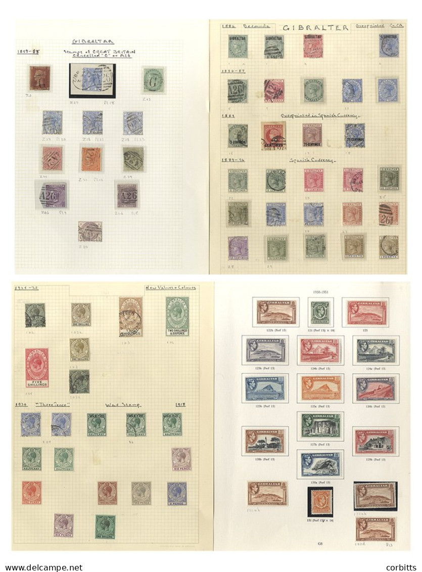 1886-2001 (few Later) M & U Collection In A Tower Album Incl. GB Used With Either 'G' Or 'A26' Cancels (12 Different), Q - Autres & Non Classés