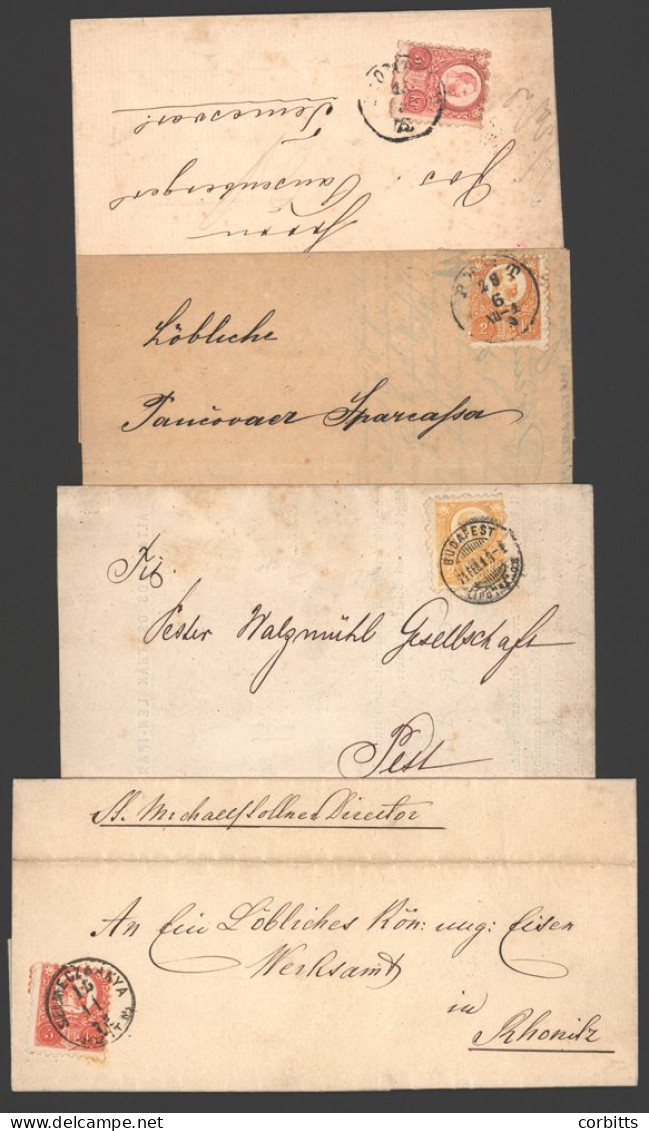 1872-74 Internal EL's With 2k Yellow Or Orange & 5k Rose (litho) Or Red Orange Shades. (4) - Andere & Zonder Classificatie