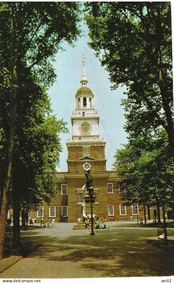 USA  Postal Card Barry Statue And Independence Hall, Philadelphia, PA  Unused Card     303 - Philadelphia