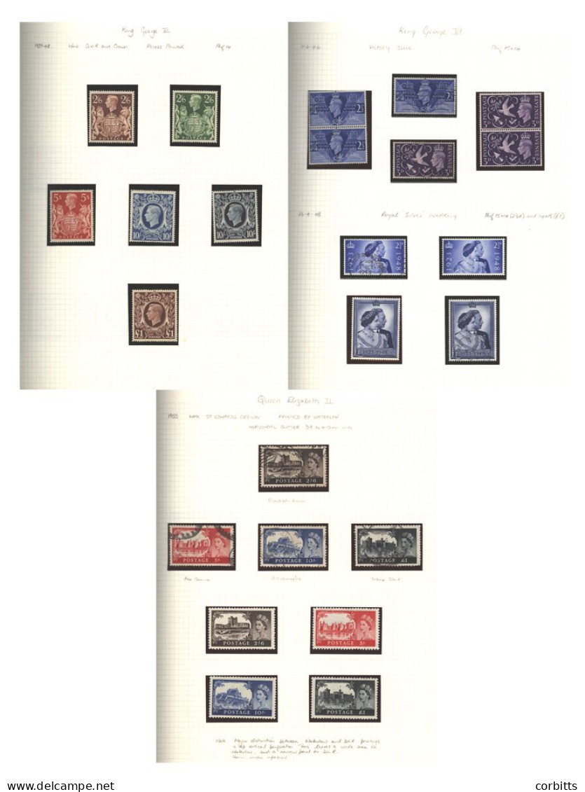 1936-1970 UM/M & U Collection In A Wyon Album Incl. 1937-47 Set With Wmk Sideways M & U, 1939-48 High Value Sets M (10s  - Autres & Non Classés
