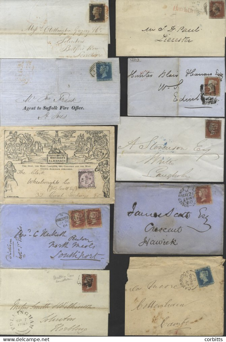 MISCELLANY Incl. 1840 1d Pl.2 CG On EL From Birmingham To London, Clear Profile With Four Margins, 1841 1d Covers (6), 1 - Sonstige & Ohne Zuordnung