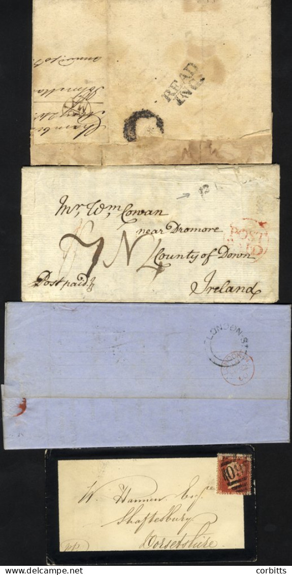 BERKSHIRE-READING Fine READ/ING On 1755 ‘free’ To London, 1785 Letter To Ireland With Weak Strike Of An Unlisted 42 READ - Autres & Non Classés