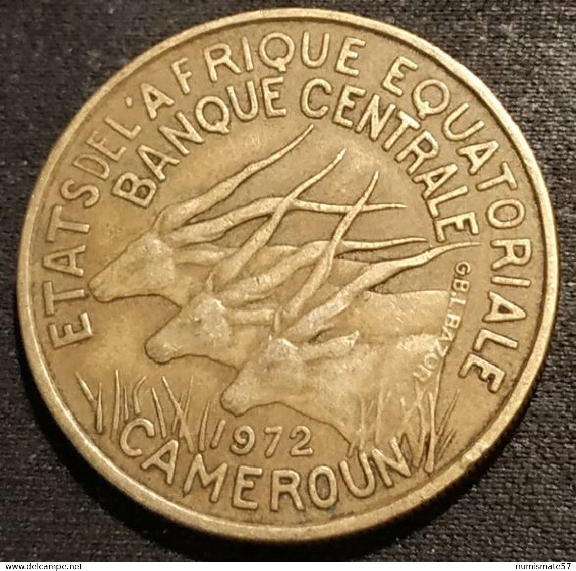 CAMEROUN - 25 FRANCS 1972 - KM 4a - ( ETATS DE L'AFRIQUE EQUATORIALE ) - Cameroun