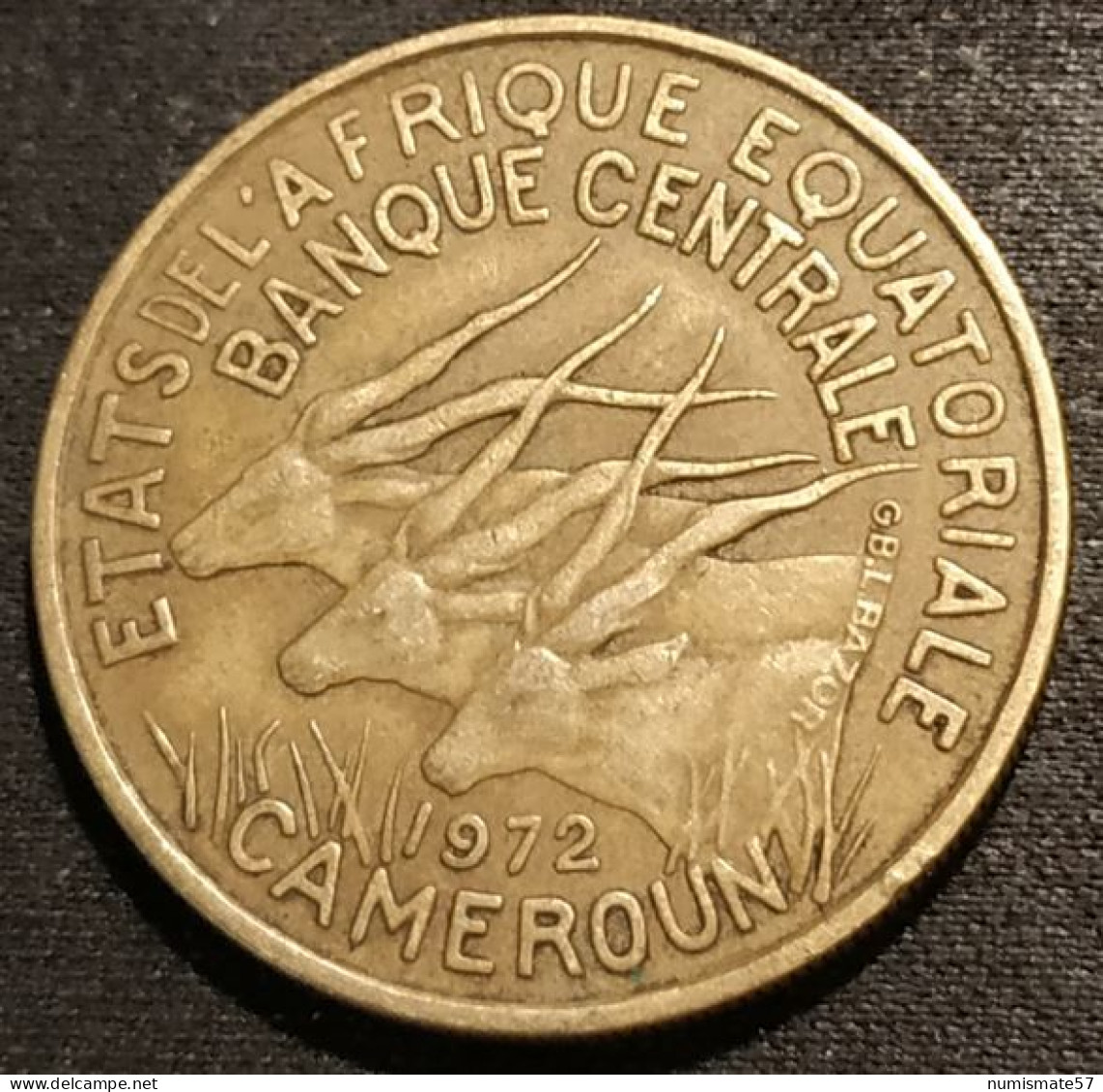 CAMEROUN - 25 FRANCS 1972 - KM 4a - ( ETATS DE L'AFRIQUE EQUATORIALE ) - Camerun