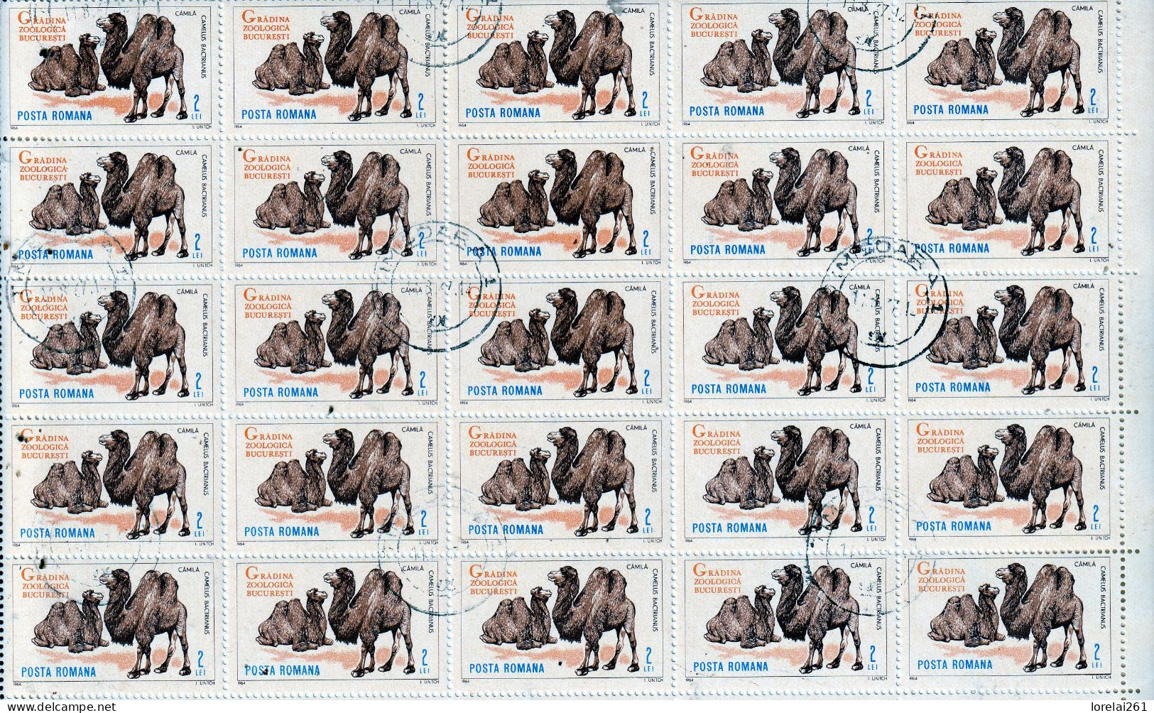 1964 - Jardin Du Zoo De Bucarest FULL X 25 - Full Sheets & Multiples