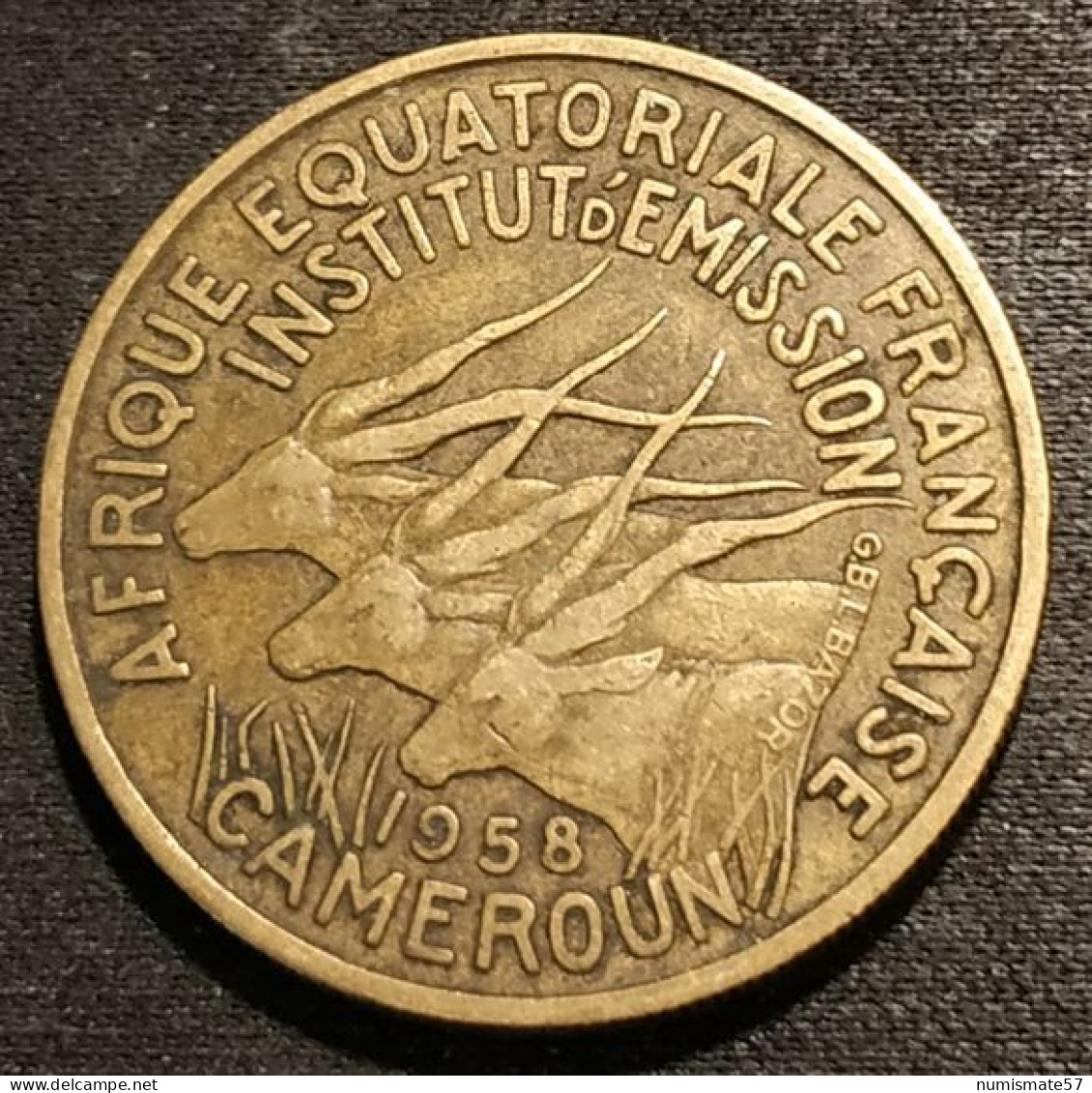 CAMEROUN - 25 FRANCS 1958 - KM 12 - ( AFRIQUE EQUATORIALE FRANCAISE ) - Kamerun