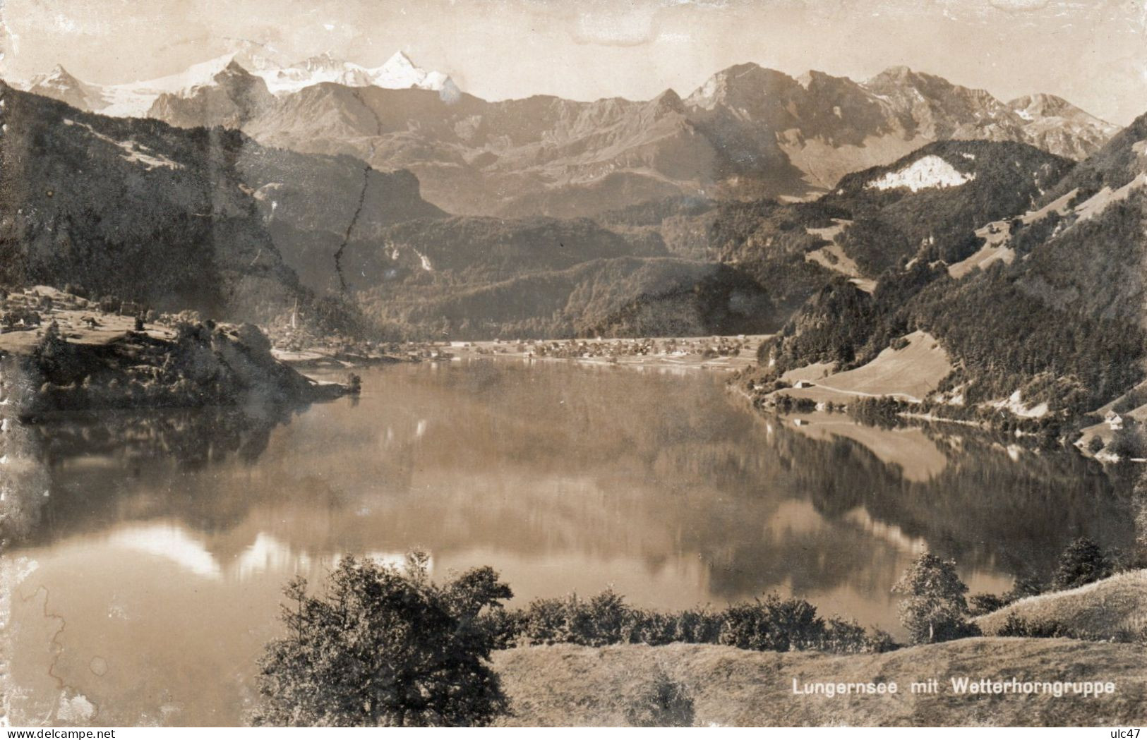 - Lungernsee Mit Wetterhorngruppe - Scan Verso - - Lungern