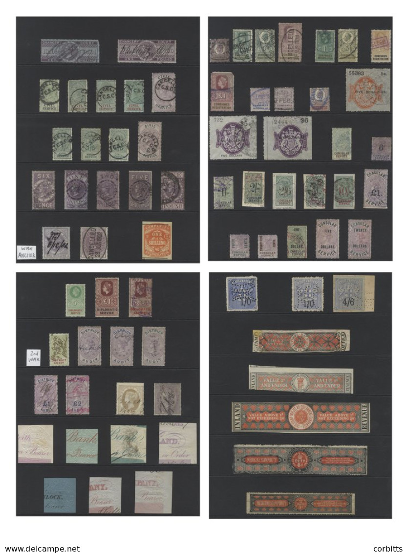 Collection Of Revenues (approx 900 Diff) Housed On Hagner Leaves In A Ring Binder Incl. Civil Service, Common Law Courts - Altri & Non Classificati