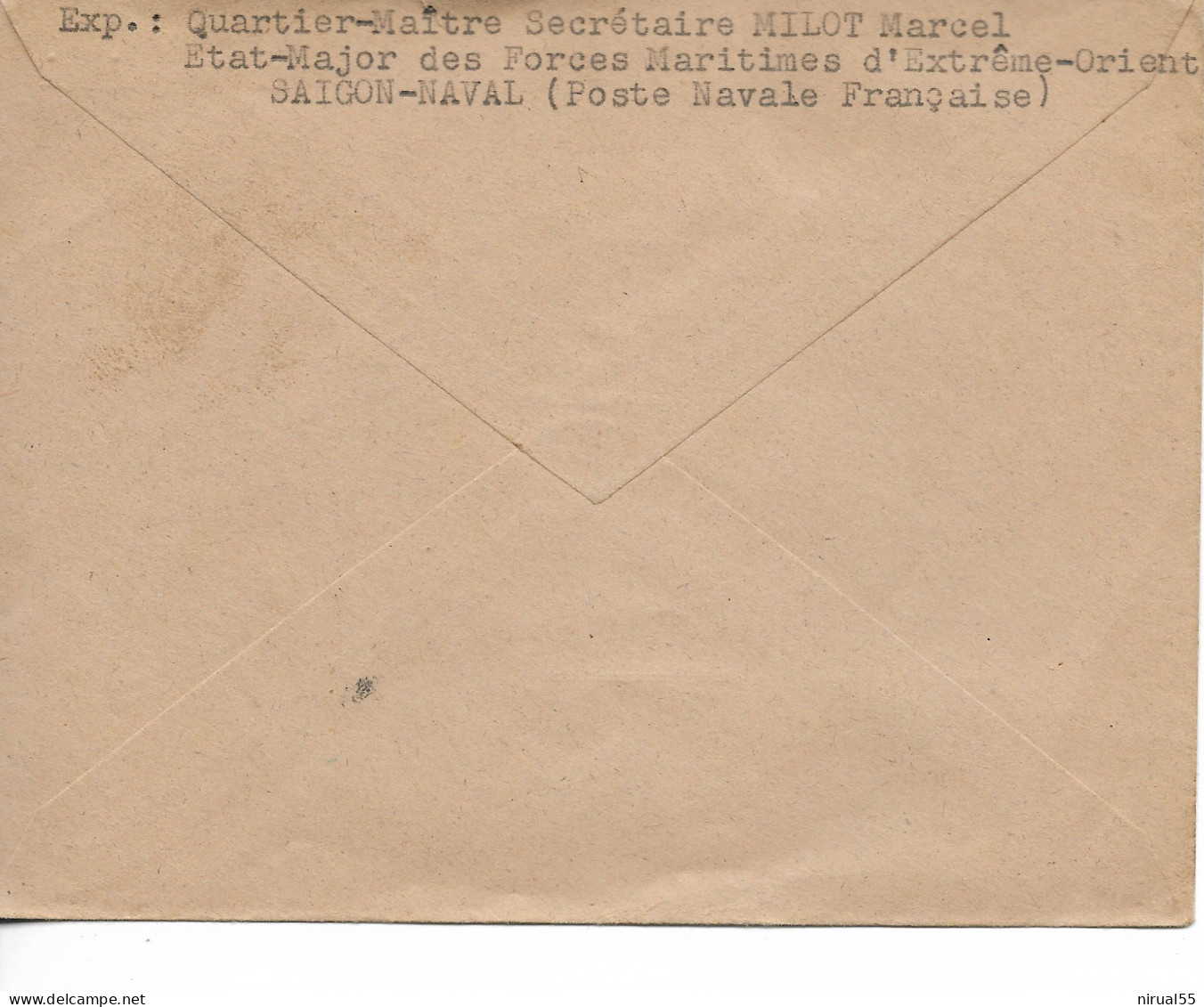 SAIGON 2 Enveloppes CAD POSTE NAVALE (1951) + Cachet MARINE NATIONALE (rouge Et Bleu) Au Départ SAIGON NAVAL ..   G - Other & Unclassified