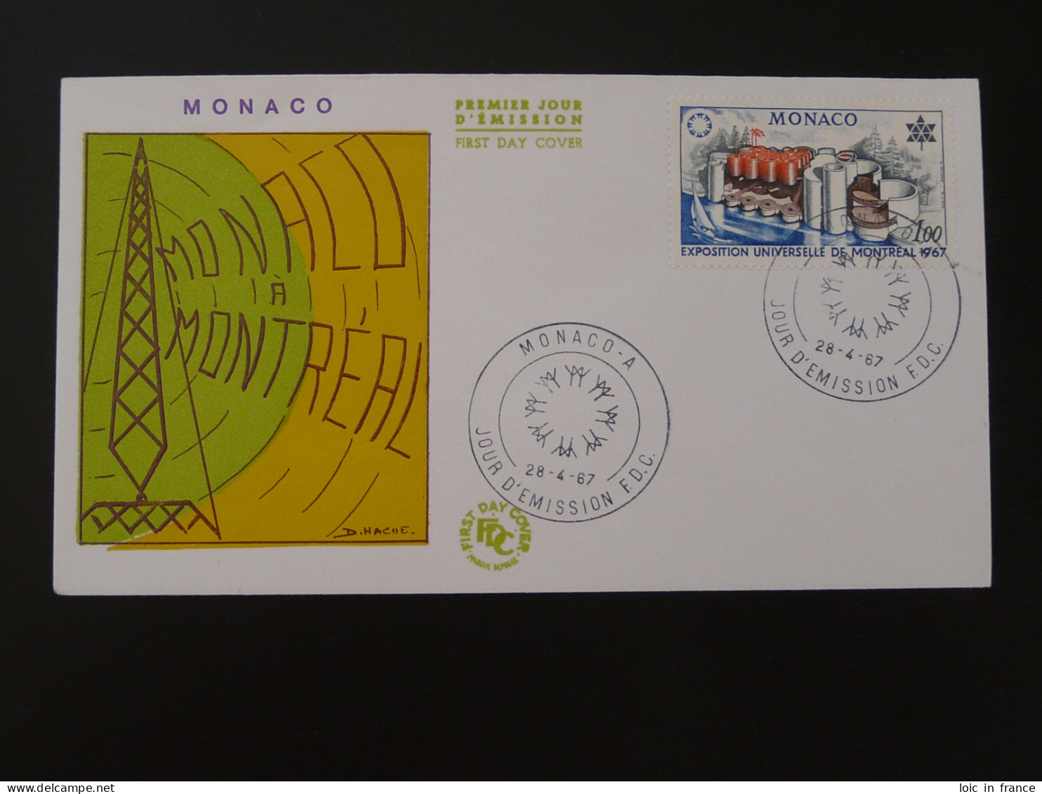 FDC Exposition Universelle Montreal Monaco 1967 - 1967 – Montreal (Canada)