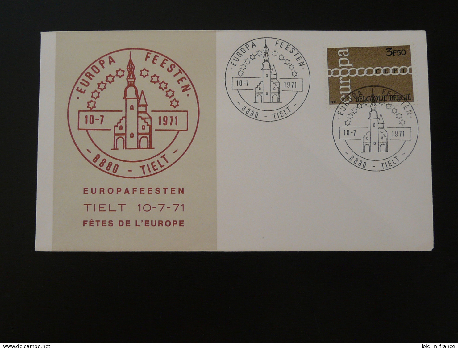 Lettre Cover Europa Fêtes De L'Europe Tielt Belgique 1971 - Lettres & Documents