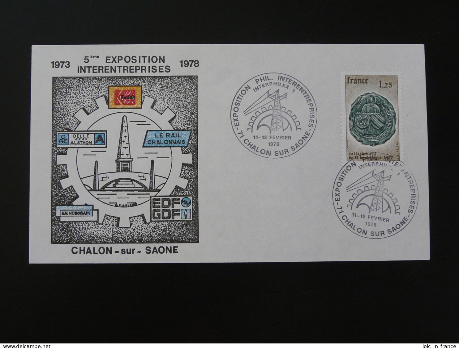 Lettre Cover Exposition Interentreprises EDF GDF 71 Chalon Sur Saone 1978 (ex 2) - Electricity