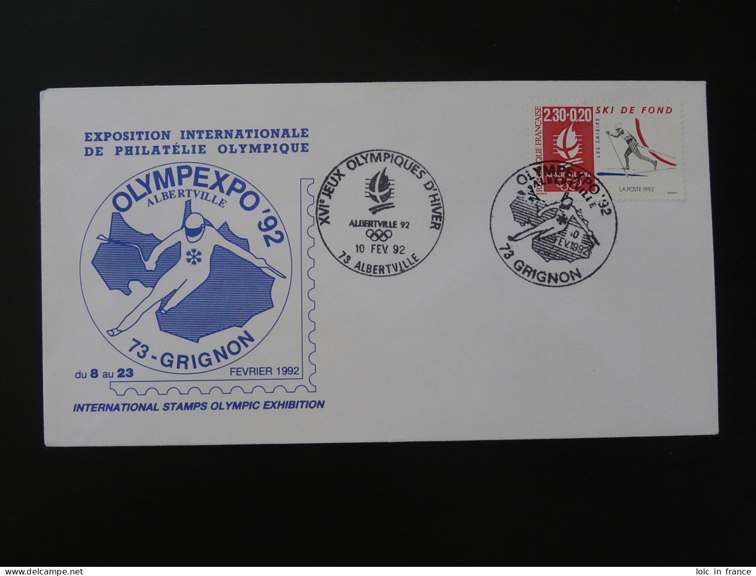 Lettre Cover Expo Olympique Grignon 73 Savoie 1992 - Winter 1992: Albertville