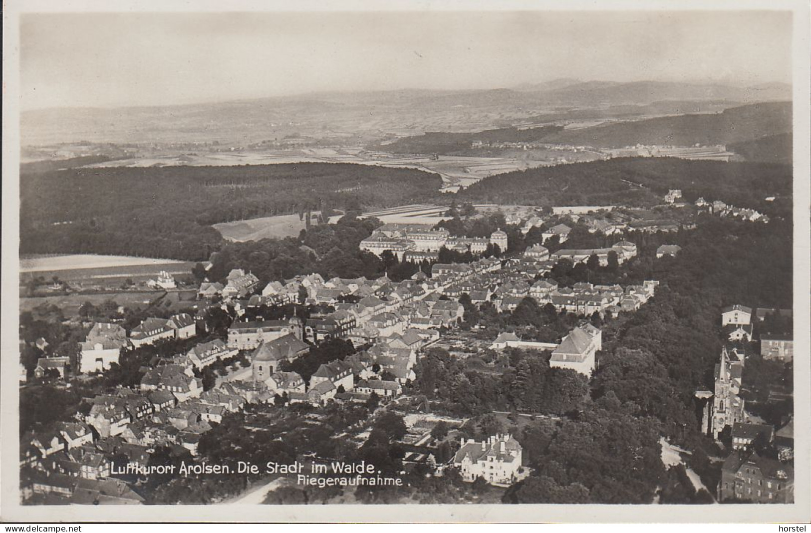 D-34454 Bad Arolsen - Die Stadt Im Walde - Fliegeraufnahme - Aerial View  ( Echt Photo) - Bad Arolsen