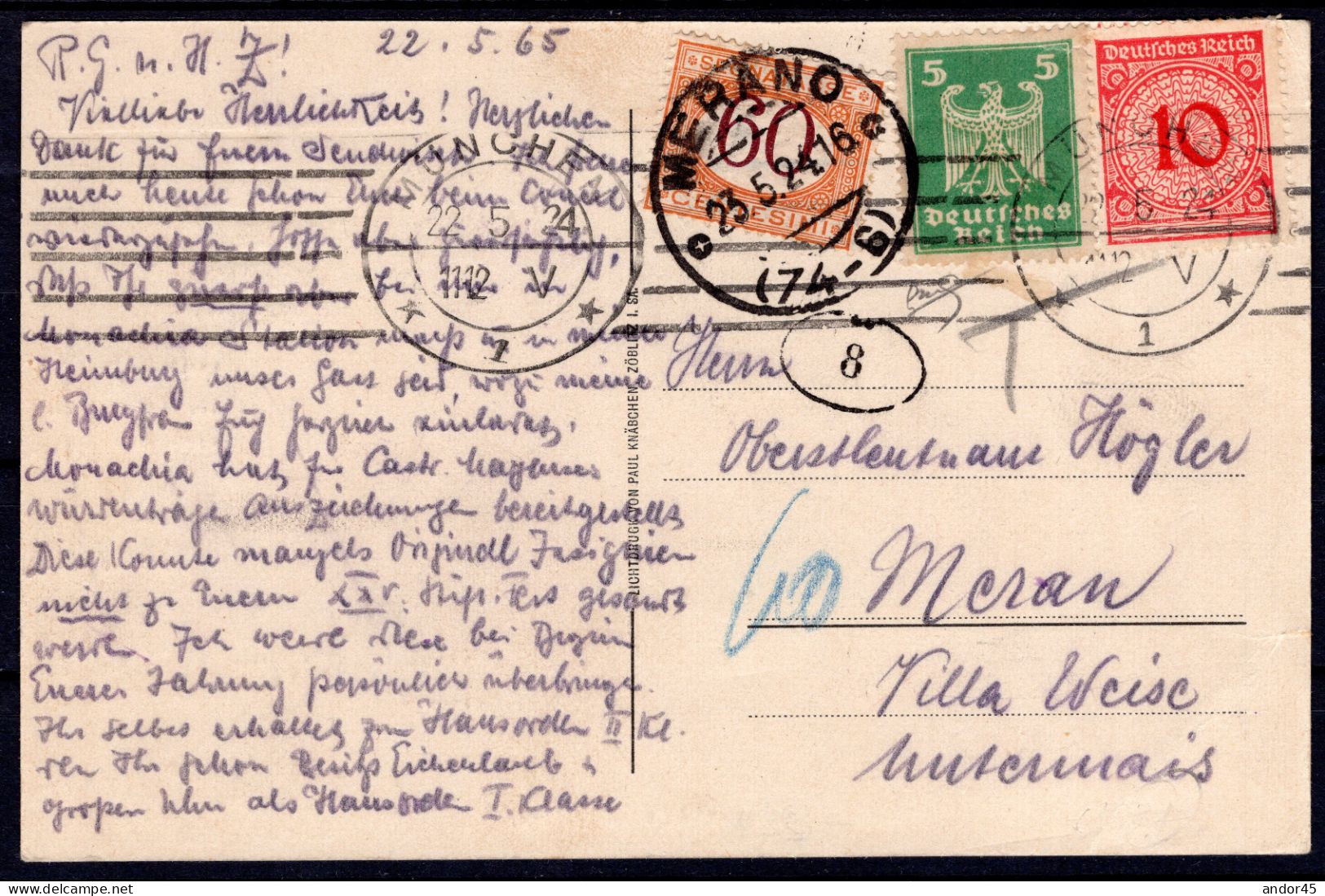1924  23 MAG SEGNATASSE 60C. SASS.10 CON DISCRETA CENTRATURA SERIE  "CIFRA DEL VALORE IN UN OVALE E DICITURE ORIZZONTALI - Postage Due