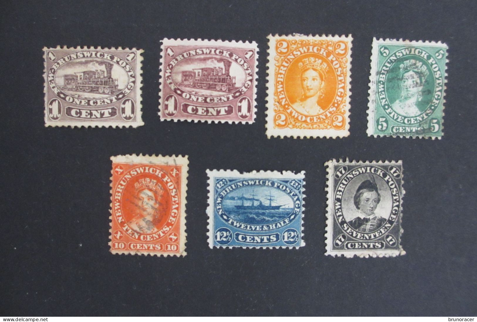 LOT CANADA NOUVEAU-BRUNSWICK N°4/5/6/7/9 Oblit. +4a. NEUF*/N°8 NEUF(*) COTE 355 EUROS VOIR SCANS - Used Stamps