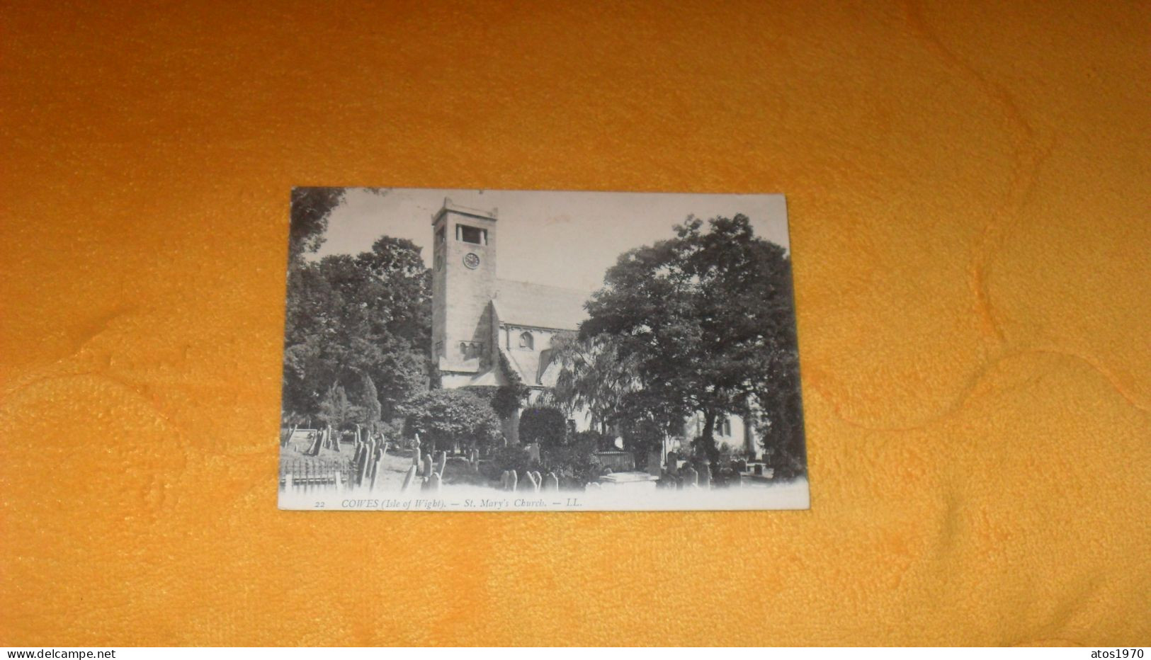 CARTE POSTALE ANCIENNE CIRCULEE DE 1908 ../ COWES ISLE OF WIGHT.- ST. MARY'S CHURCH...CACHETS + TIMBRES - Cowes