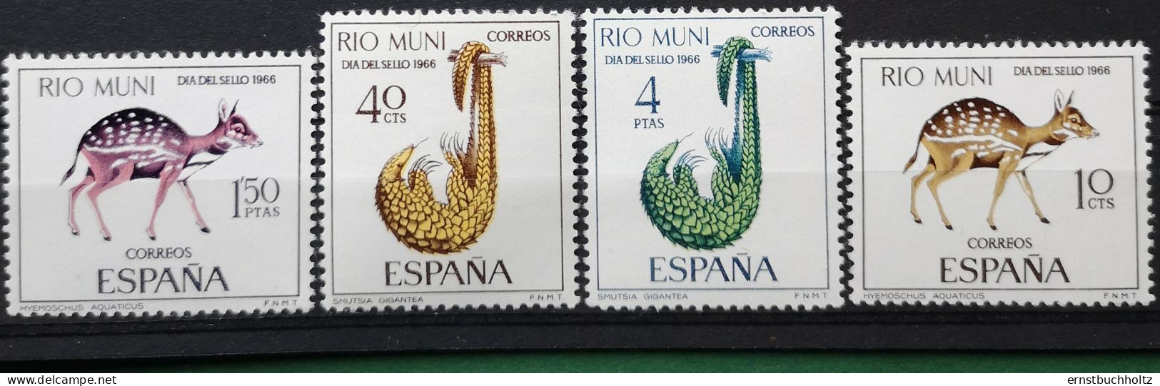 Rio Muni Spanien 1966 Wildlebende Säugetiere Mi 72/75** - Rio Muni