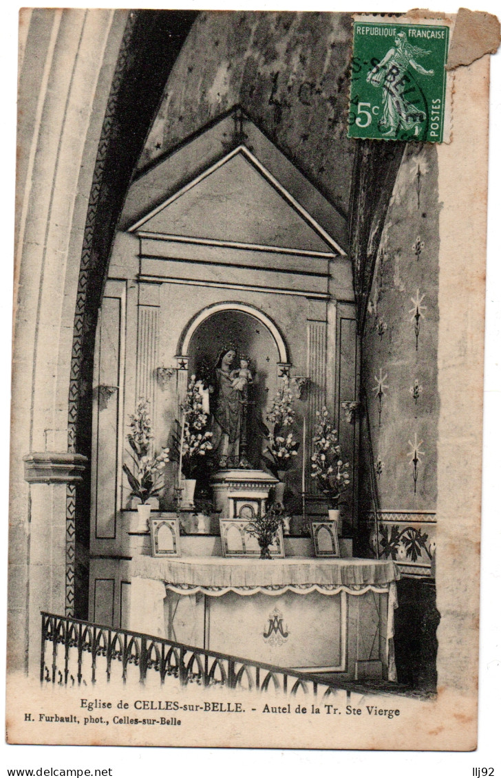 CPA 79 - CELLES Sur BELLE (Deux-Sèvres) - Eglise, Autel De La Tr. Ste Vierge - Celles-sur-Belle