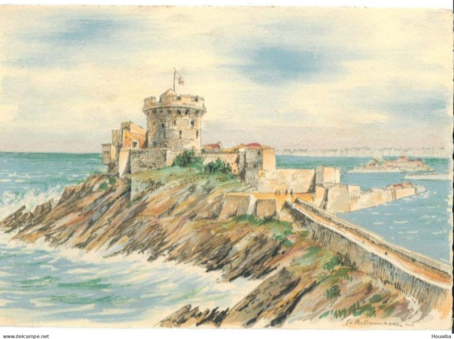 CPSM -  Illustrée Signée  Barre-Dayez (Barday) - Saint Jean De Luz - Le Fort Socoa - Barday