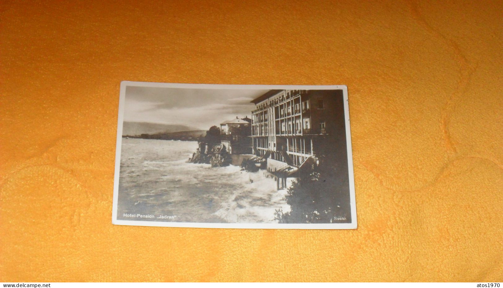 CARTE POSTALE ANCIENNE CIRCULEE DE 1932 ../ HOTEL PENSION JADRAN...CACHETS + TIMBRE - Jugoslawien