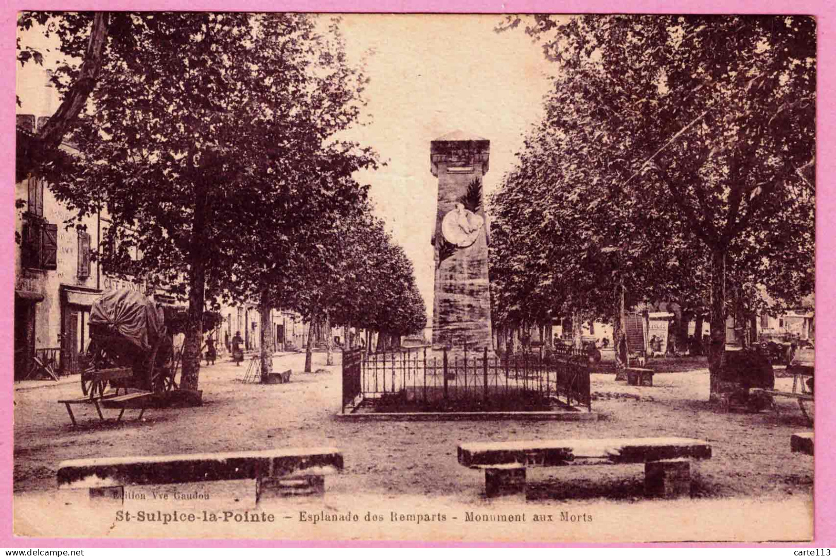 81 - B34670CPA - SAINT ST SULPICE LA POINTE - Esplanade Des Remparts -monument Aux Morts - Très Bon état - TARN - Saint Sulpice