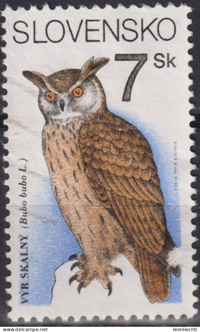 1994 Slowakische Republik ° Mi:SK 197, Sn:SK 186, Yt:SK 163, Eurasian Eagle-owl (Bubo Bubo) - Usados