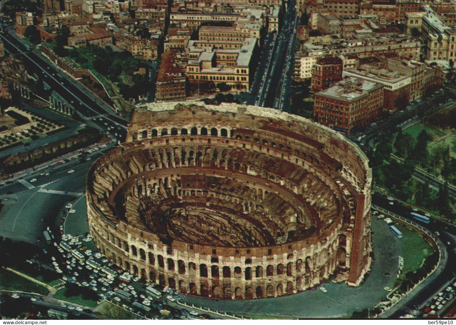 ITALIE ROMA LE COLISEE VUE AERIENNE - Kolosseum