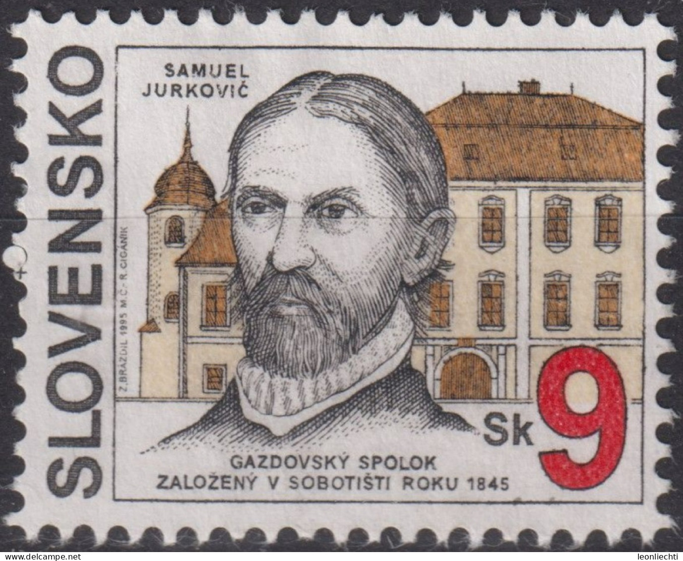 1995 Slowakische Republik ° Mi:SK 216, Sn:SK 204, Yt:SK 191, Samuel Jurkovič - Used Stamps