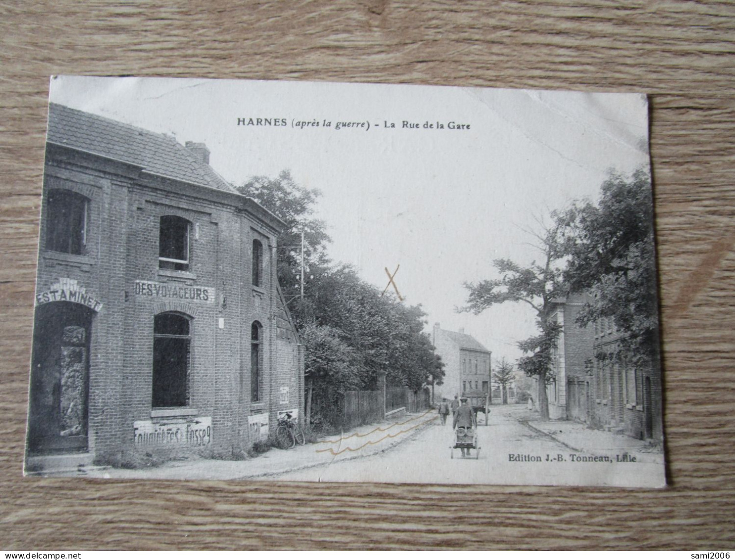 62 HARNES APRES LA GUERRE RUE DE LA GARE - Harnes