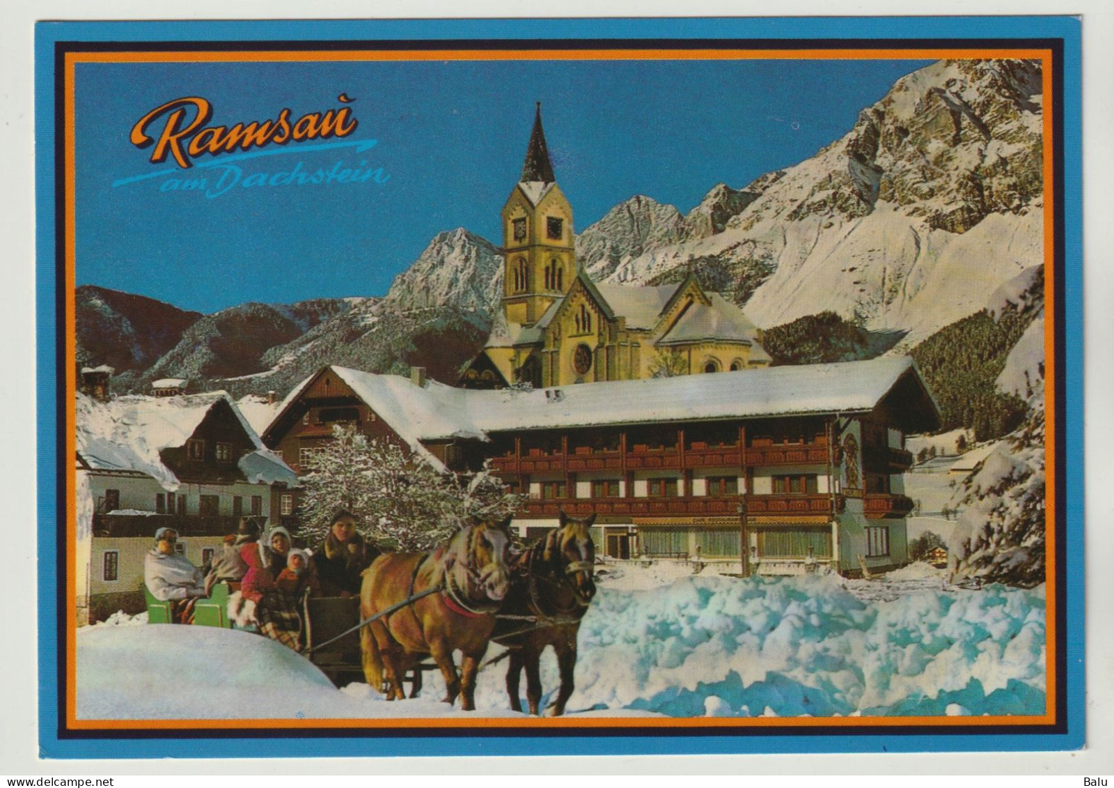 AK A-8972 Ramsau Am Dachstein Steiermark. 2 Scans, Postalisch Gelaufen - Ramsau Am Dachstein