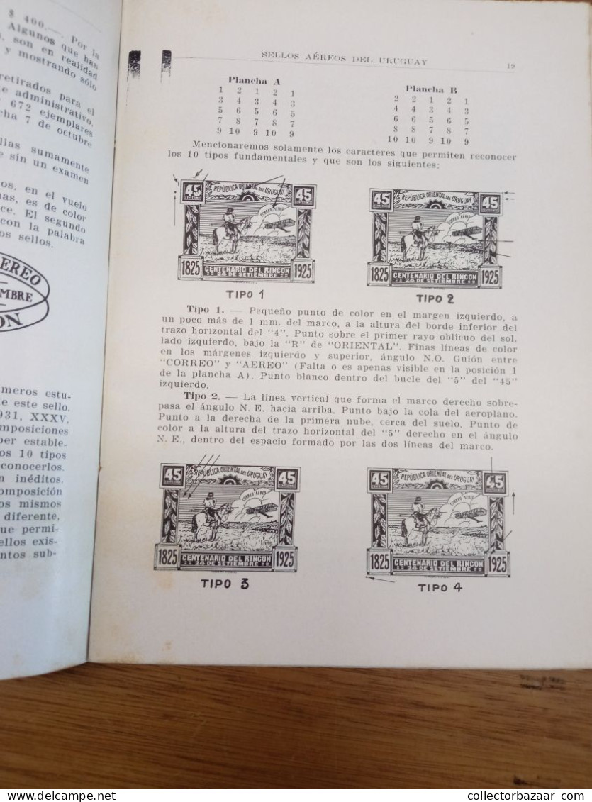 1948 Uruguay Catalogo De Los Sellos Aereos Del Uruguay Air Mail Stamps Of Uruguay With Plating - Luchtpost & Postgeschiedenis