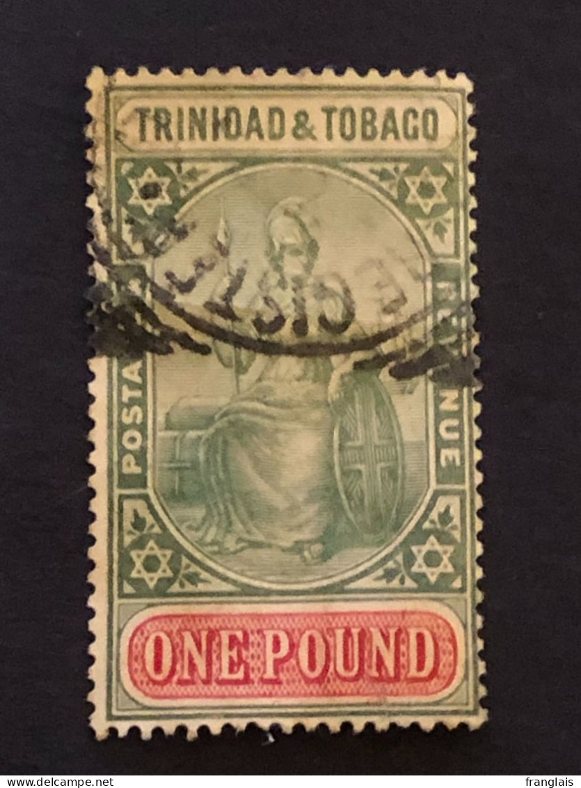 TRINIDAD AND TOBAGO  SG 156  £1 Grey Green And Carmine Red  FU  CV £325 - Trinidad & Tobago (...-1961)