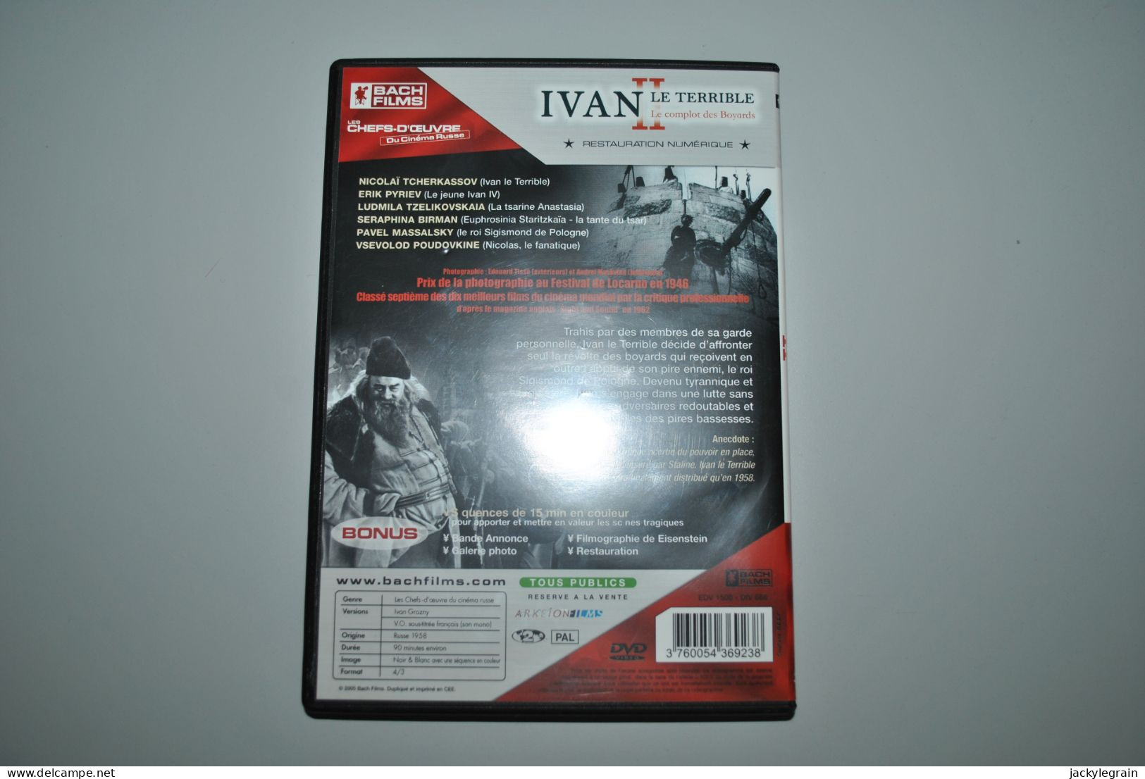 DVD "Ivan Terrible 2"/Eisenstein VO Russe/ST Français Comme Neuf Vente En Belgique Uniquement Envoi Bpost 3 € - Clásicos