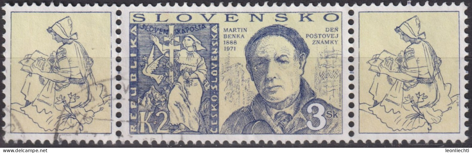 1996 Slowakische Republik ° Mi:SK 270Zf, Sn:SK 262, Yt:SK 228, Stamp Day, Tag Der Briefmarke - Used Stamps