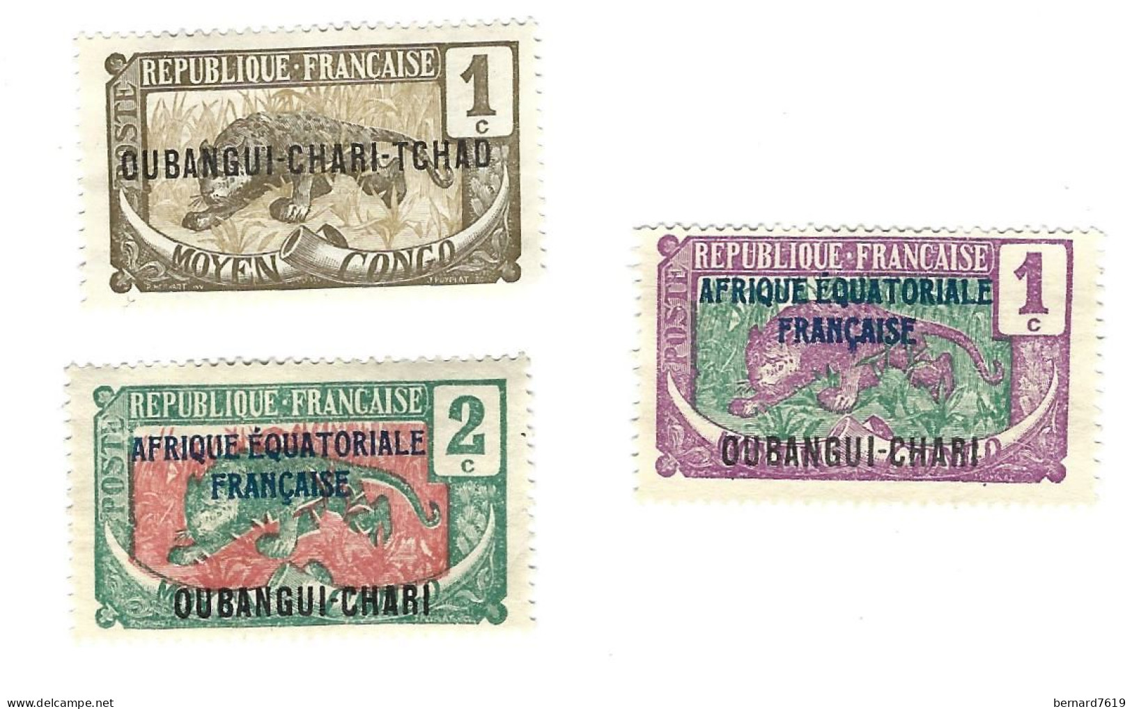 Lot De Timbres  -  Oubangui Chari - Other & Unclassified