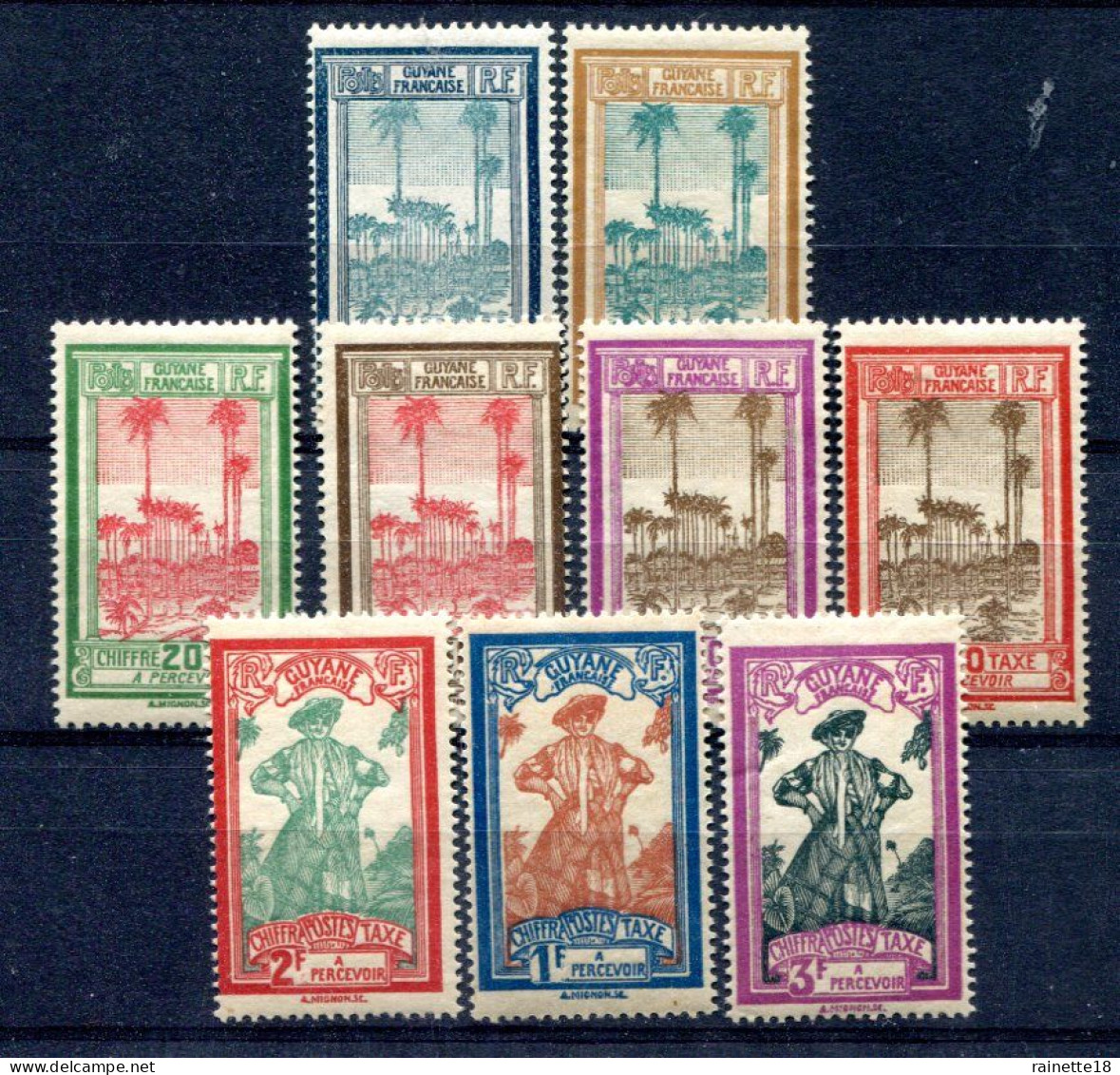 Guyane         Taxes    13/21 ** - Unused Stamps