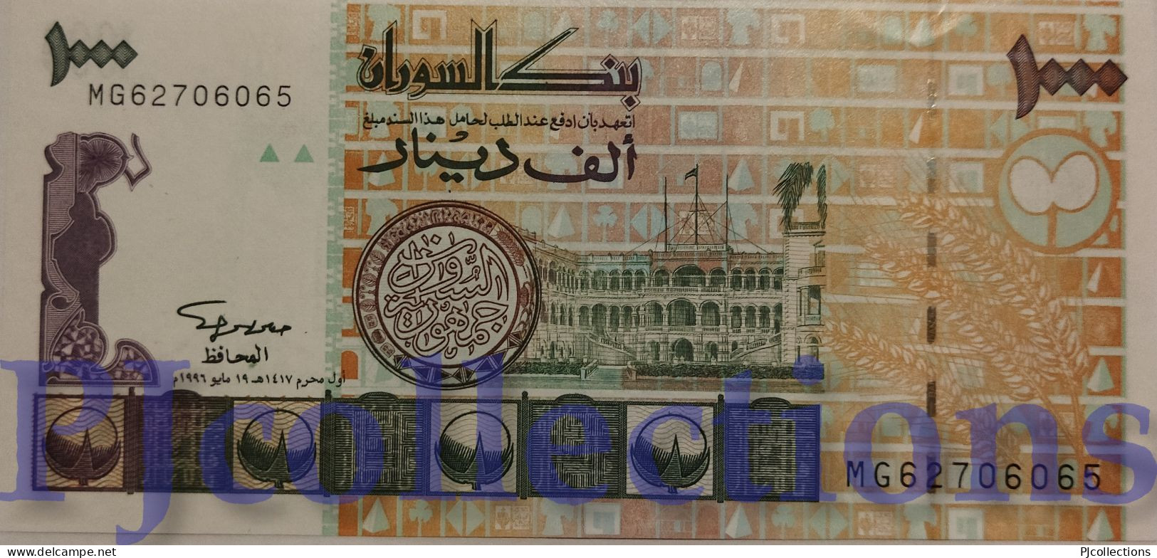 SUDAN 1000 DINARS 1996 PICK 59a UNC - Soudan