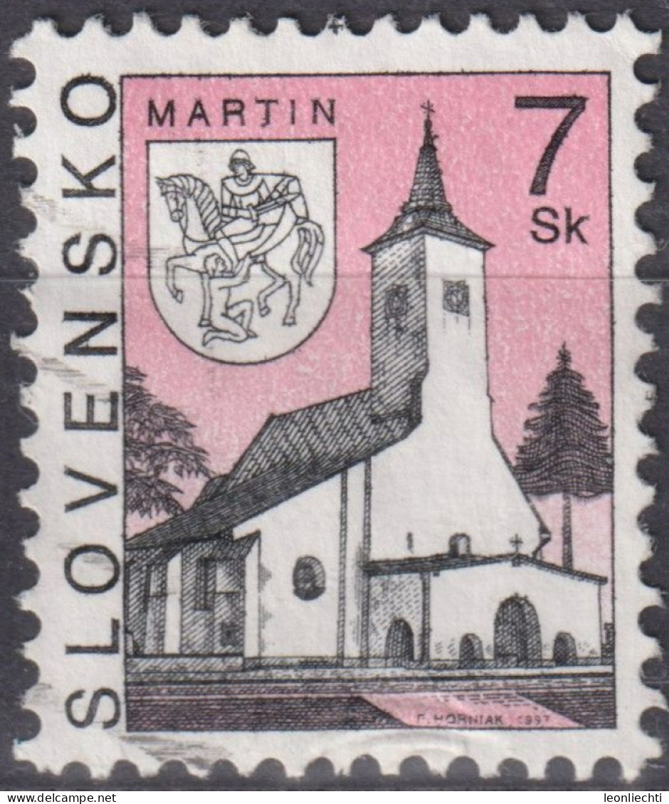 1997 Slowakische Republik ° Mi:SK 284, Sn:SK 222, Yt:SK 242, St Martin's Church, Martin - Gebraucht