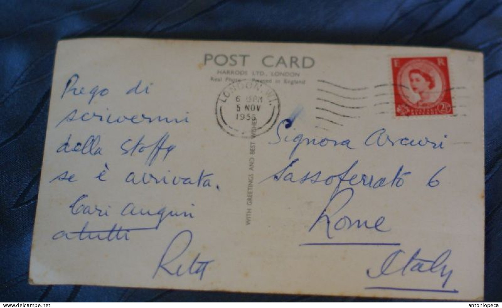 UK 1955, TOWER BRIDGE, SENDED CARD - River Thames