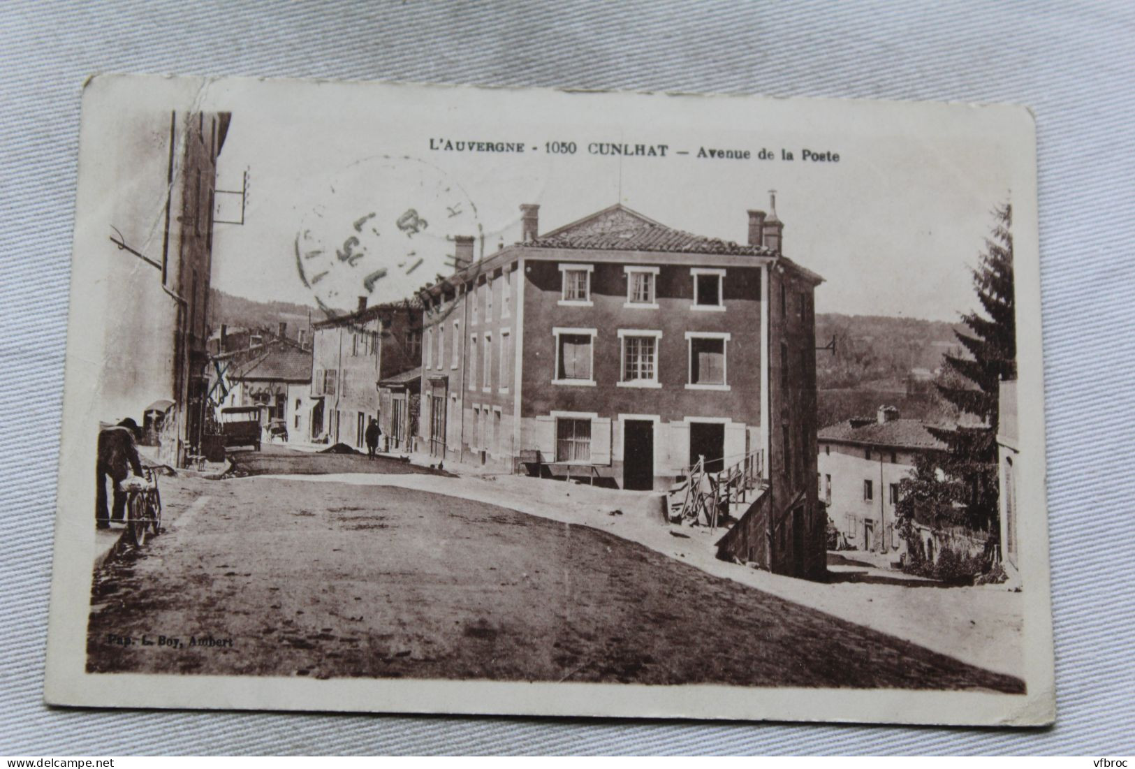 Cpa 1930, Cunlhat, Avenue De La Poste, Puy De Dôme 63 - Cunlhat