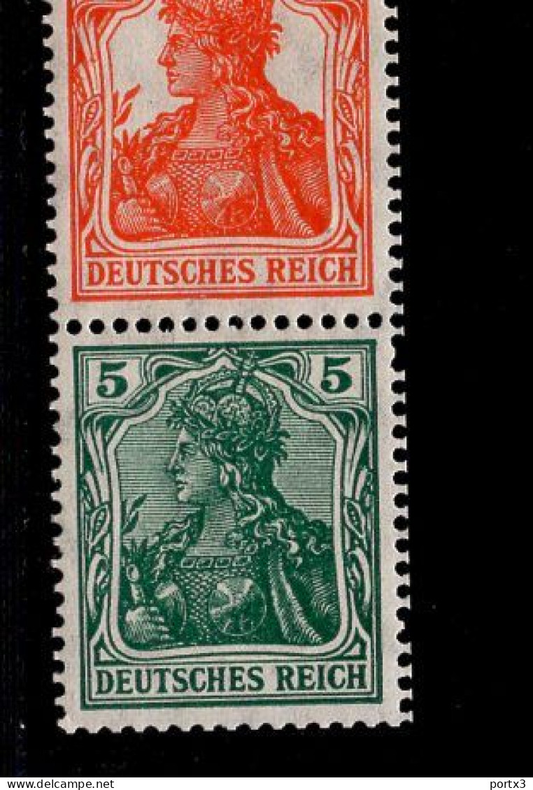 Deutsches Reich S 3 Germania MLH Falz * Mint (1) - Booklets & Se-tenant